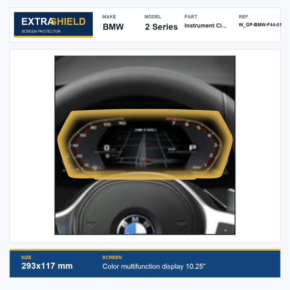 BMW 2 Series Instrument Cluster ExtraShield Screen Protector