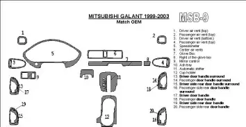 Mitsubishi Galant 1999-2003 OEM Compliance BD innenausstattung armaturendekor cockpit dekor - 1- Cockpit Dekor Innenraum