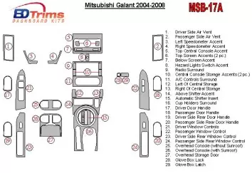 Mitsubishi Galant 2004-2008 With 6 CD Changer BD innenausstattung armaturendekor cockpit dekor - 1- Cockpit Dekor Innenraum