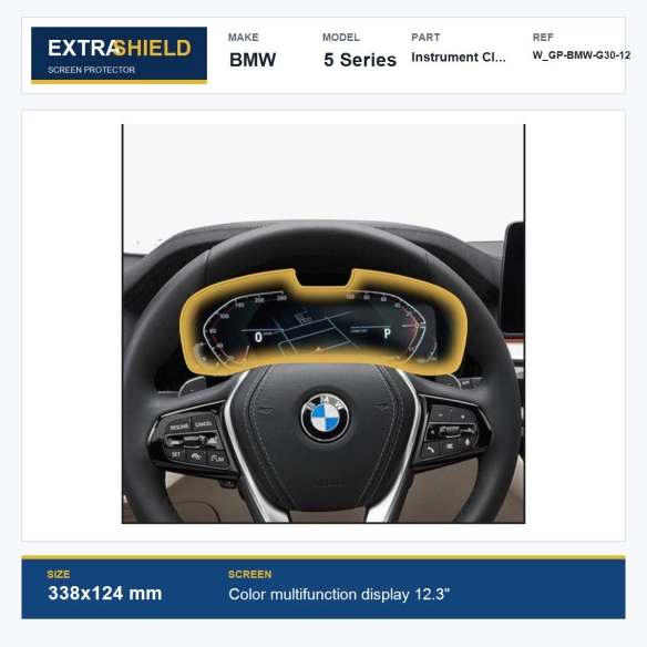 BMW 5 Series Instrument Cluster ExtraShield Screen Protector