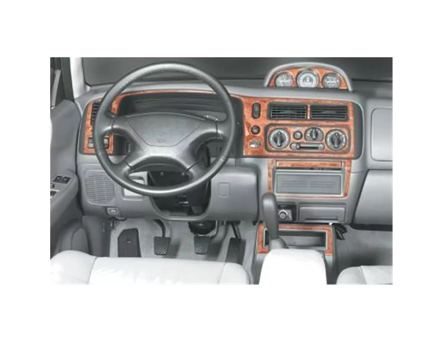 Mitsubishi Pajero Sport 11.98-02 Mittelkonsole Armaturendekor Cockpit Dekor 12-Teilige - 1- Cockpit Dekor Innenraum