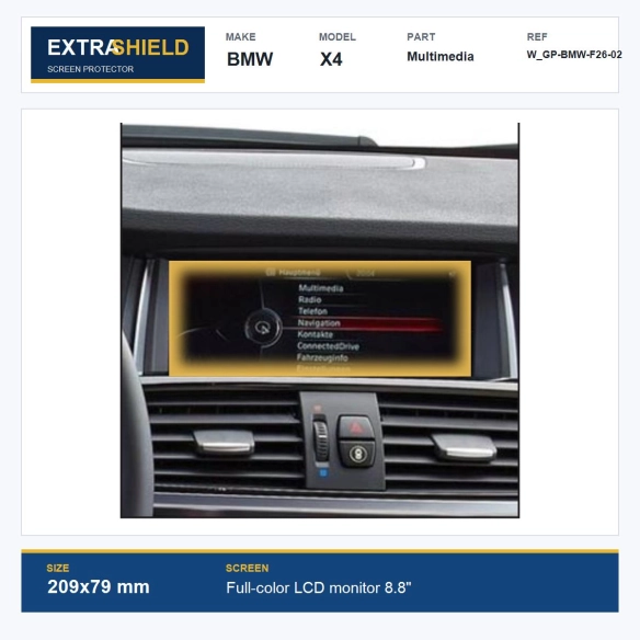 BMW X4 Multimedia ExtraShield Screen Protector