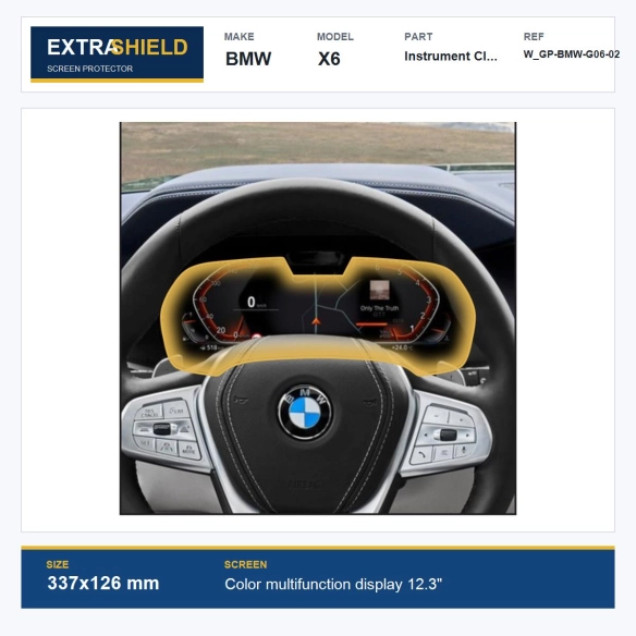 BMW X6 Instrument Cluster ExtraShield Screen Protector