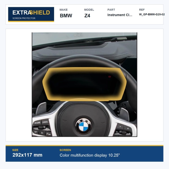 BMW Z4 Instrument Cluster ExtraShield Screen Protector
