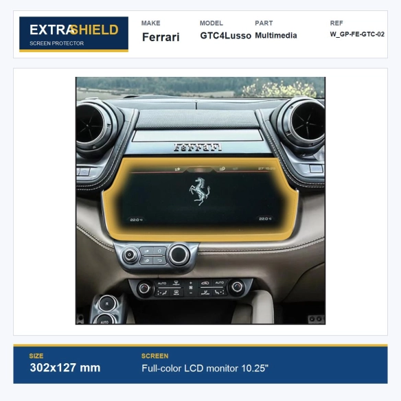 Ferrari GTC4Lusso Multimedia ExtraShield Screen Protector