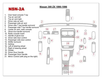 Nissan 300ZX 1990-1996 Grundset BD innenausstattung armaturendekor cockpit dekor - 1- Cockpit Dekor Innenraum