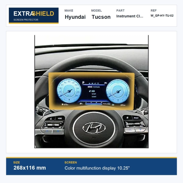 Hyundai Tucson Instrument Cluster ExtraShield Screen Protector