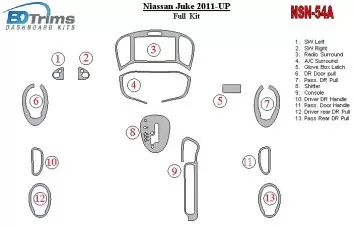 Nissan Juke 2011-UP BD innenausstattung armaturendekor cockpit dekor - 1- Cockpit Dekor Innenraum