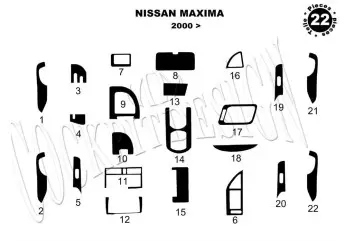 Nissan Maxima 02.00 - 02.04 Mittelkonsole Armaturendekor Cockpit Dekor 22 -Teile
