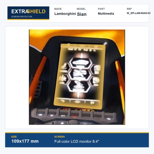 Lamborghini Sian Multimedia ExtraShield Screen Protector
