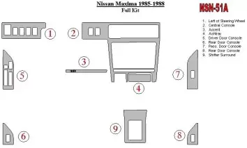 Nissan Maxima 1985-1988 Voll Satz BD innenausstattung armaturendekor cockpit dekor