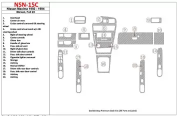 Nissan Maxima 1992-1994 Manual Gearbox, Voll Satz, 20 Parts set BD innenausstattung armaturendekor cockpit dekor