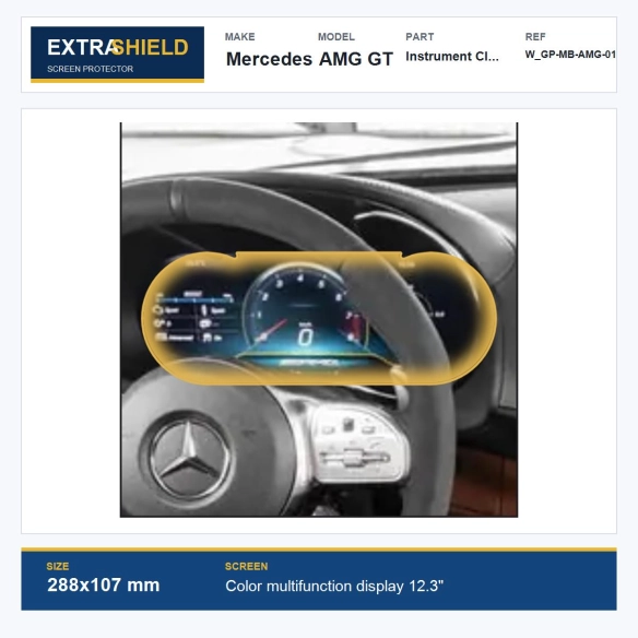 Mercedes AMG GT Instrument Cluster ExtraShield Screen Protector