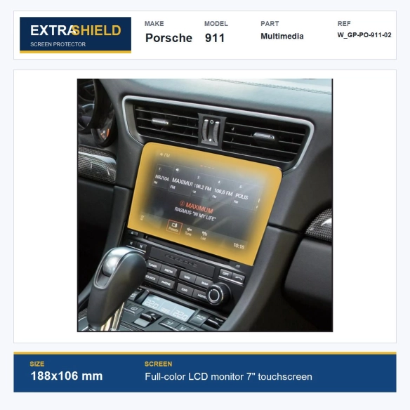 Porsche 911 Multimedia ExtraShield Screen Protector