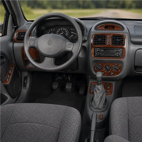 Renault Clio 1998-2001 3D Armaturenbrett-Dekor-Set, 18 Teile