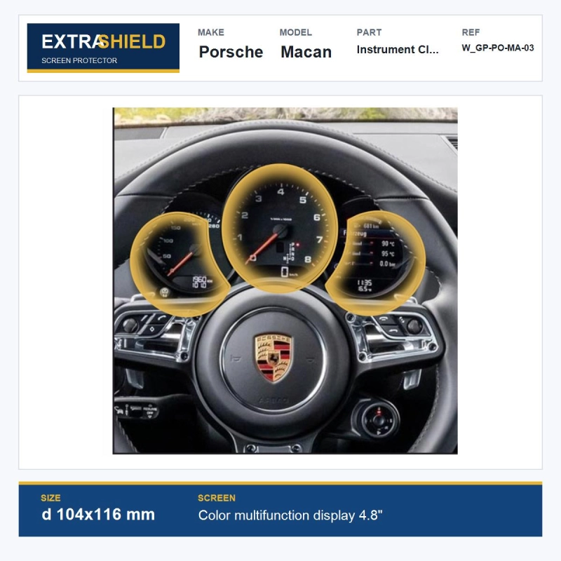 Porsche Macan Instrument Cluster ExtraShield Screen Protector