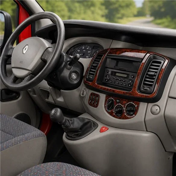 Renault Trafic Nissan Primastar 2001-2006 3D Armaturenbrett-Dekor-Set, 6 Teile