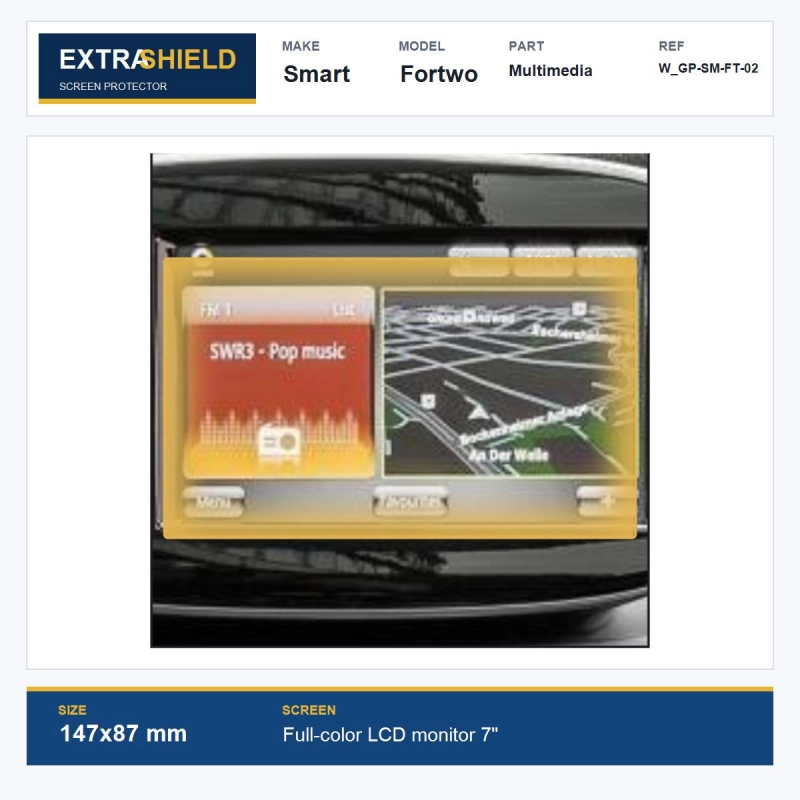 Smart Fortwo Multimedia ExtraShield Screen Protector