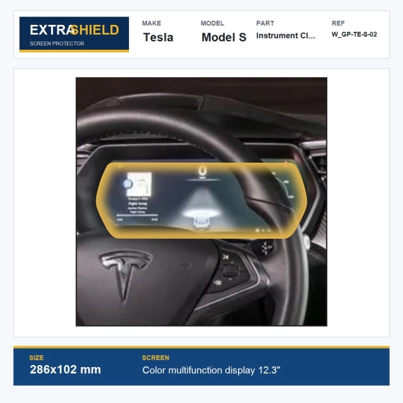 Tesla Model S Instrument Cluster ExtraShield Screen Protector