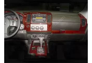 Nissan Navara D40 06-12.10 Mittelkonsole Armaturendekor Cockpit Dekor 12-Teilige - 1- Cockpit Dekor Innenraum