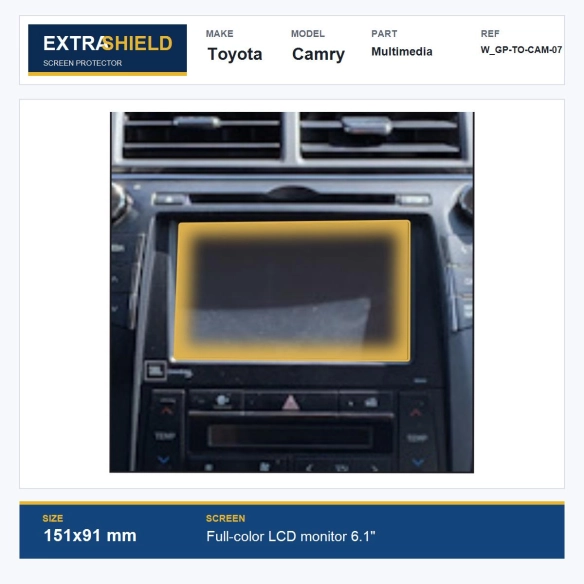 Toyota Camry Multimedia ExtraShield Screen Protector