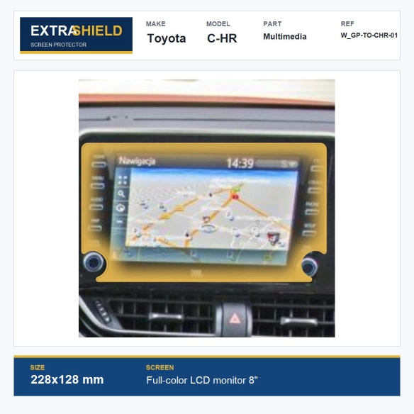 Toyota C-HR Multimedia ExtraShield Screen Protector