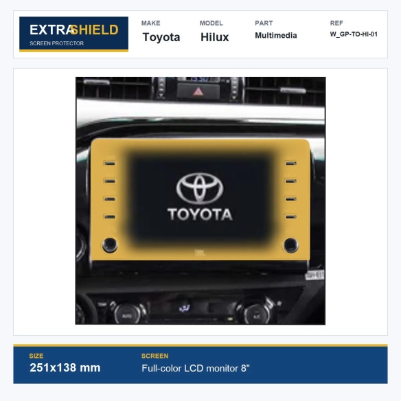 Toyota Hilux Multimedia ExtraShield Screen Protector