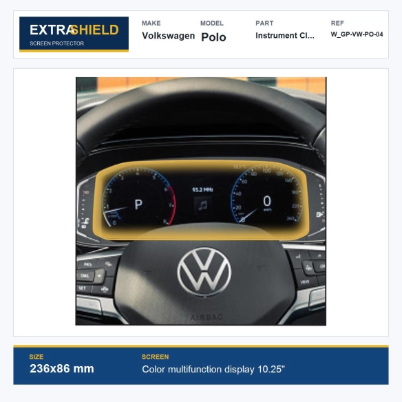 Volkswagen Polo Instrument Cluster ExtraShield Screen Protector