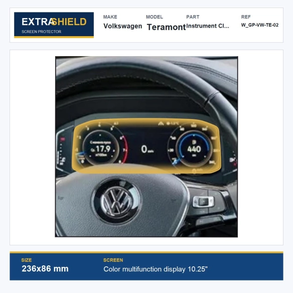 Volkswagen Teramont Instrument Cluster ExtraShield Screen Protector