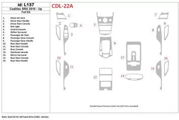 Cadillac SRX 2010-UP Voll Satz BD innenausstattung armaturendekor cockpit dekor - 1