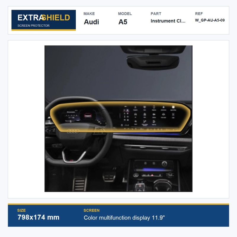 Audi A5 Instrument Cluster ExtraShield Screen Protector
