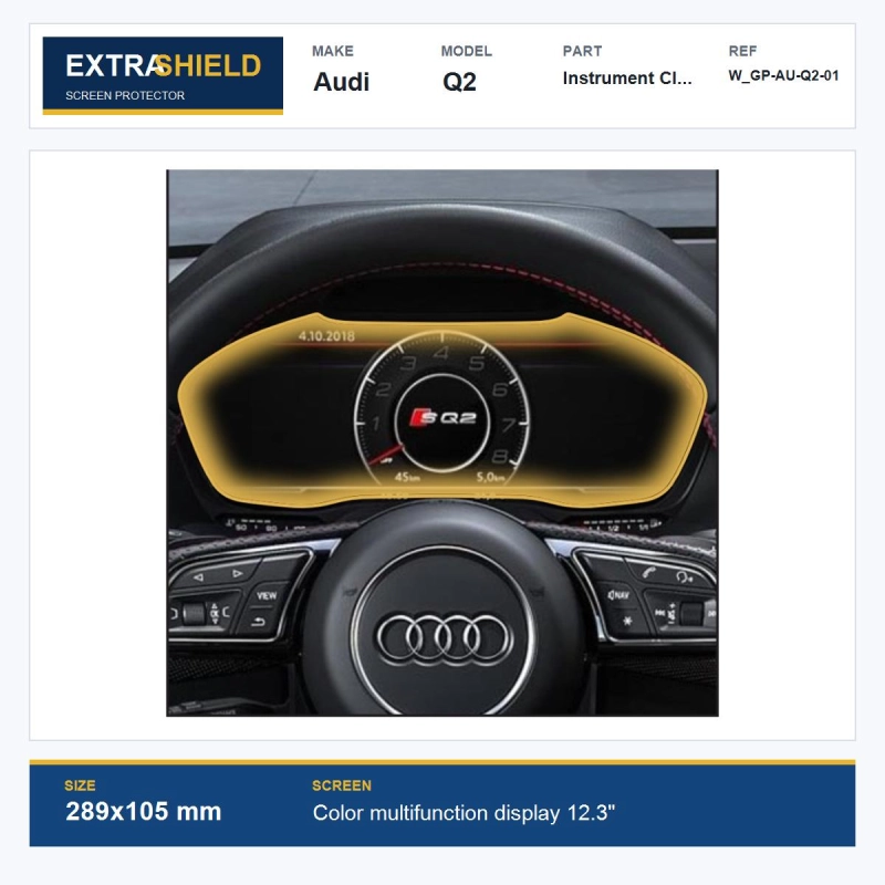 Audi Q2 Instrument Cluster ExtraShield Screen Protector