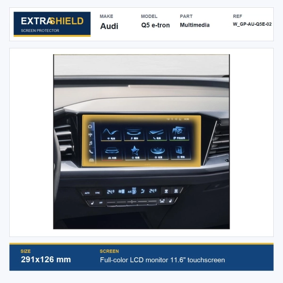 Audi Q5 e-tron Multimedia ExtraShield Screen Protector