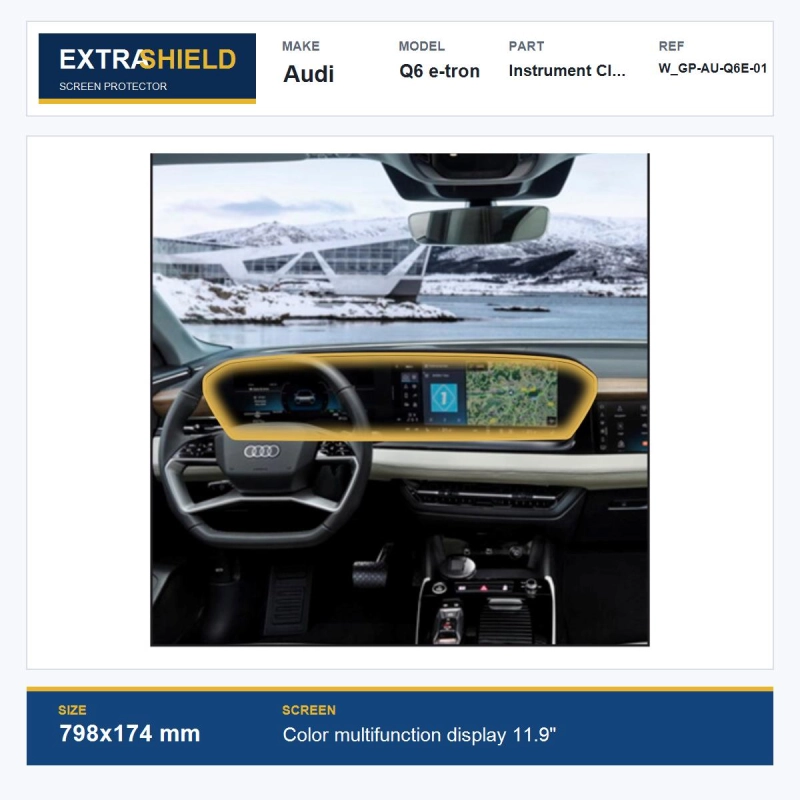 Audi Q6 e-tron Instrument Cluster ExtraShield Screen Protector