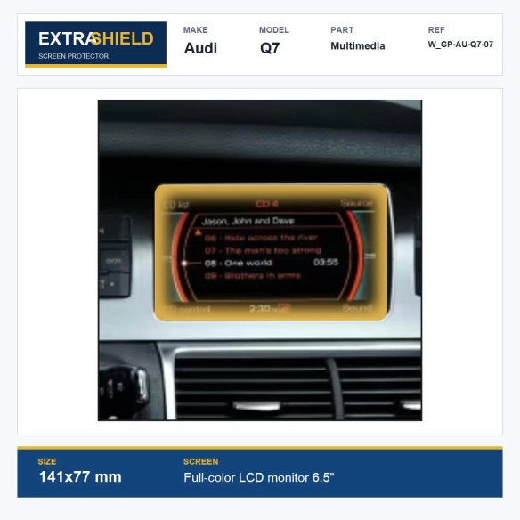 Audi Q7 Multimedia ExtraShield Screen Protector