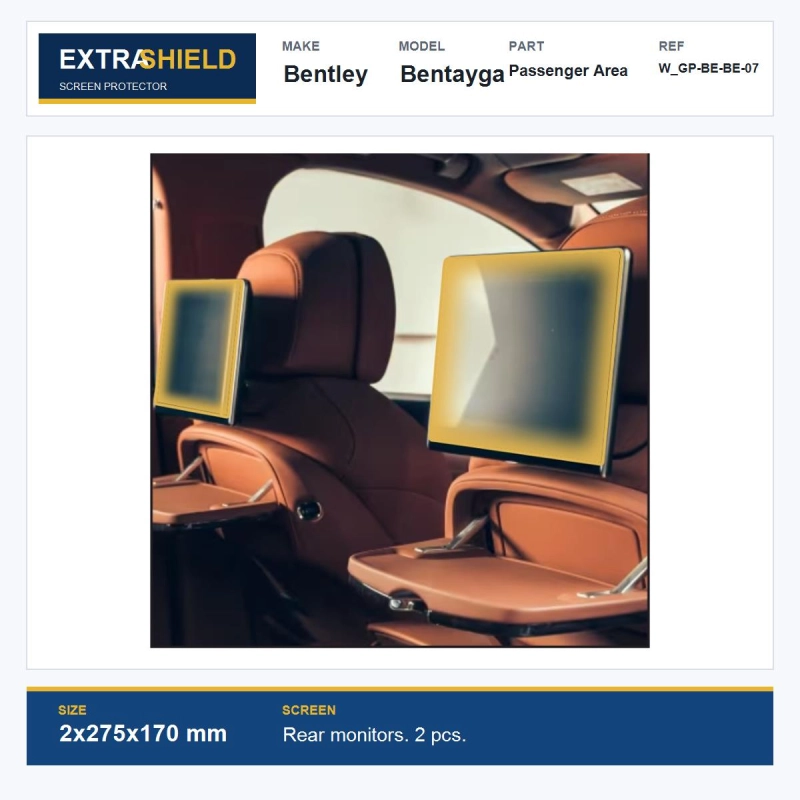 Bentley Bentayga Passenger Area ExtraShield Screen Protector