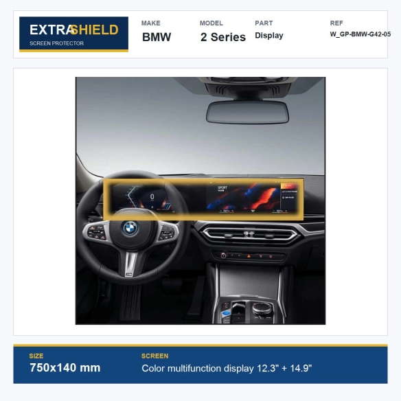 BMW 2 Series Display ExtraShield Screen Protector