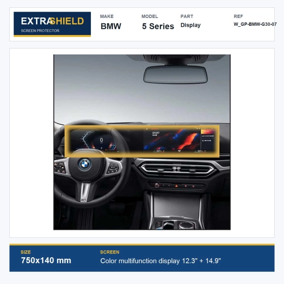 BMW 5 Series Display ExtraShield Screen Protector