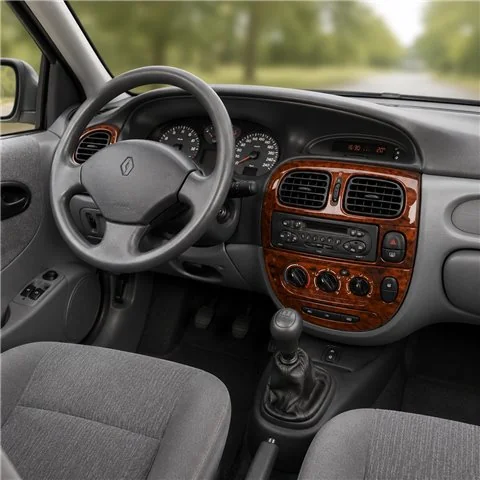 Renault Megane 1999-2003 3D Armaturenbrett-Dekor-Set, 17 Teile