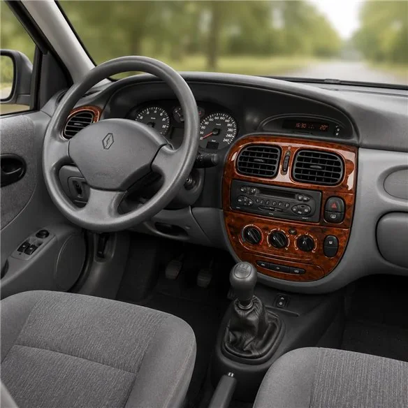 Renault Megane 1999-2003 3D Armaturenbrett-Dekor-Set, 17 Teile
