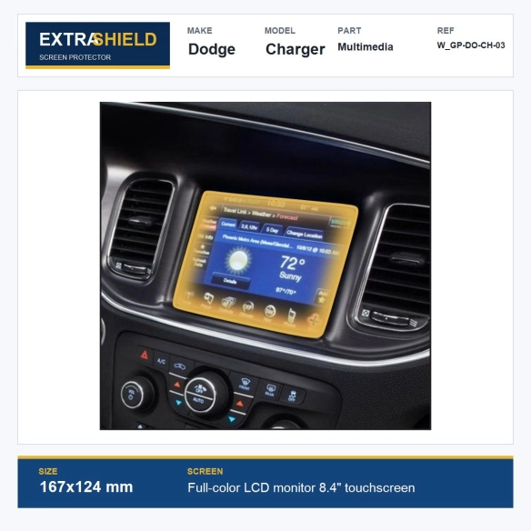 Dodge Charger Multimedia ExtraShield Screen Protector