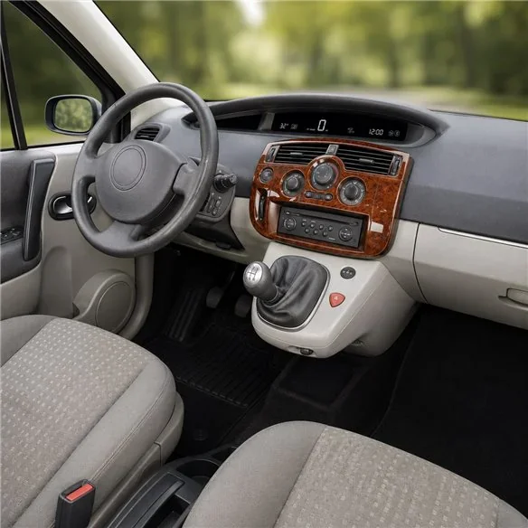 Renault Megane Scenic 2003-2010 3D Armaturenbrett-Dekor-Set, 7 Teile