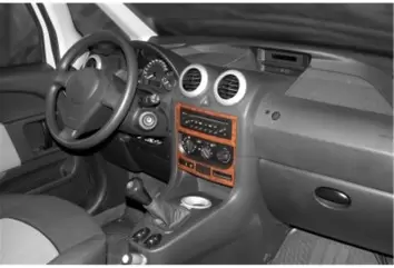 Peugeot 1007 04.2005 Mittelkonsole Armaturendekor Cockpit Dekor 2 -Teile