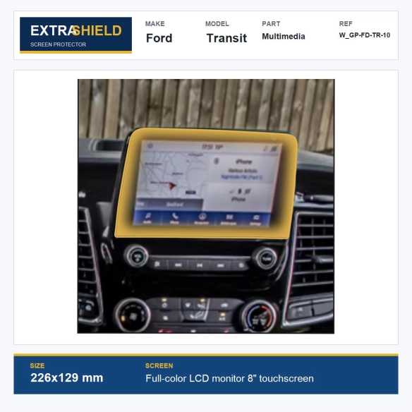 Ford Transit Multimedia ExtraShield Screen Protector