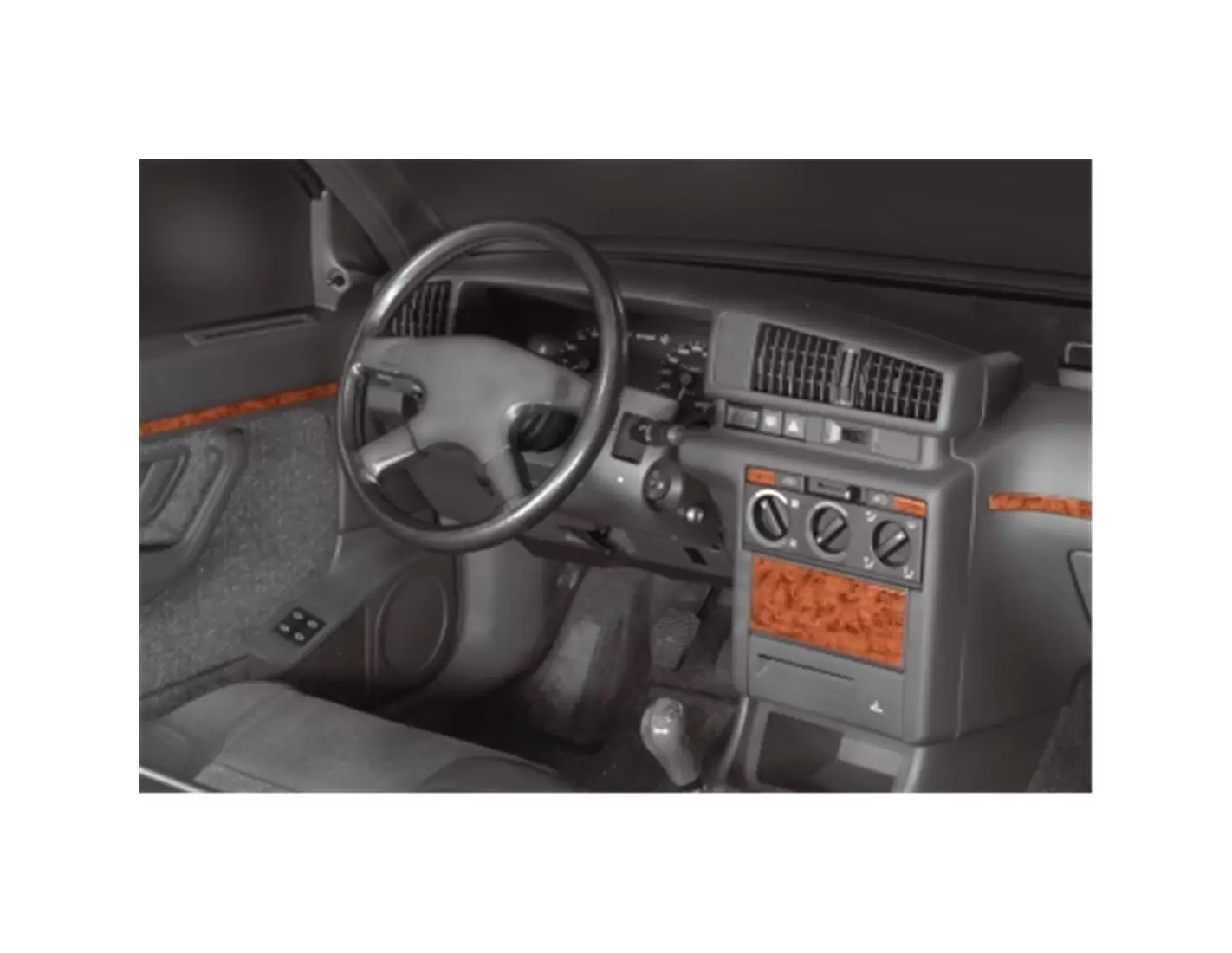 Peugeot 405 86-92 Mittelkonsole Armaturendekor Cockpit Dekor 12-Teilige - 1- Cockpit Dekor Innenraum