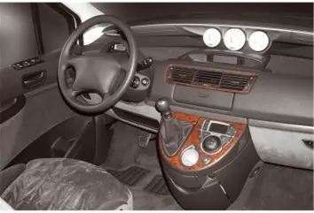 Peugeot 807 02.2002 Mittelkonsole Armaturendekor Cockpit Dekor 4 -Teile