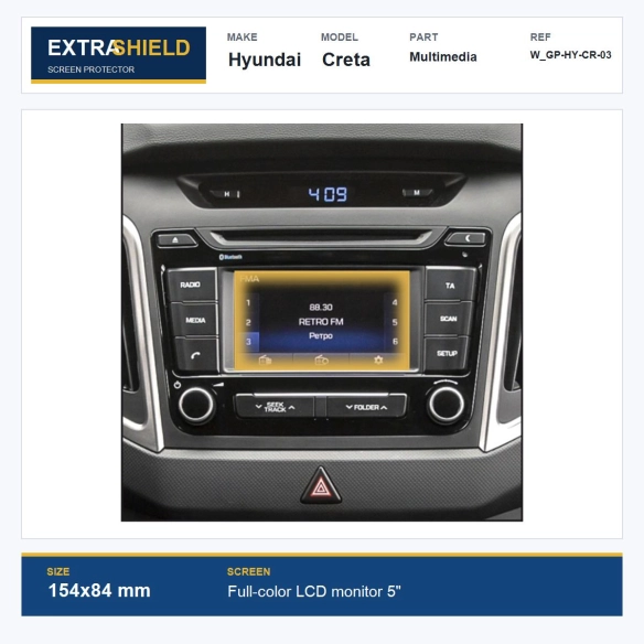 Hyundai Creta Multimedia ExtraShield Screen Protector
