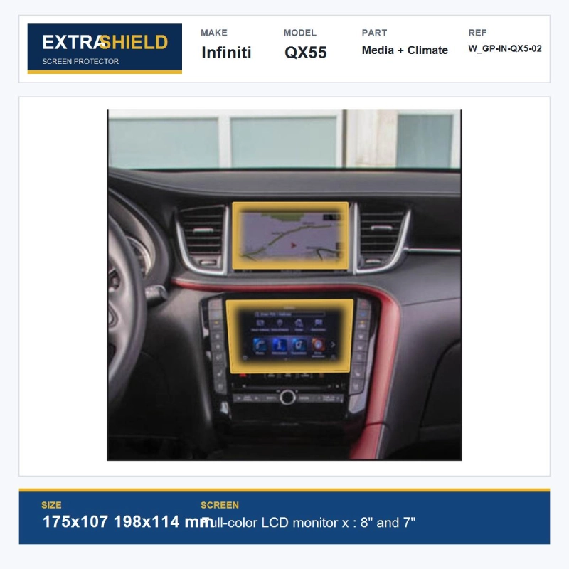Infiniti QX55 Media + Climate ExtraShield Screen Protector