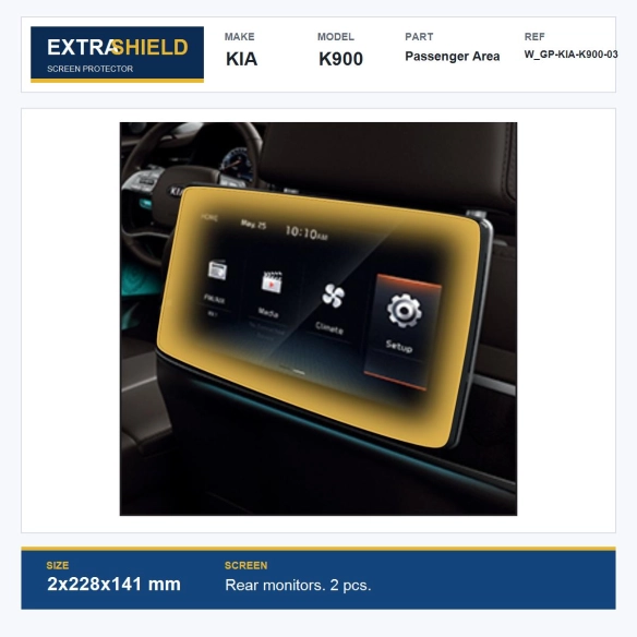KIA K900 Passenger Area ExtraShield Screen Protector