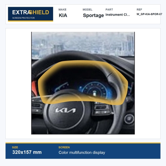 KIA Sportage Instrument Cluster ExtraShield Screen Protector